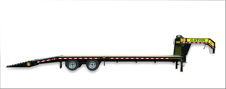 Gooseneck Flat Bed Equipment Trailer | 20 Foot + 5 Foot Flat Bed Gooseneck Equipment Trailer For Sale   Monroe County, Tennessee